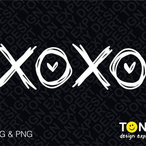 Xoxo Svg, Hugs and Kisses Svg, Lustige Valentinstag Svg, Liebe Svg, Retro Groovy Digital Download PNG Sublimation DTG & SVG Cricut Plotterdatei
