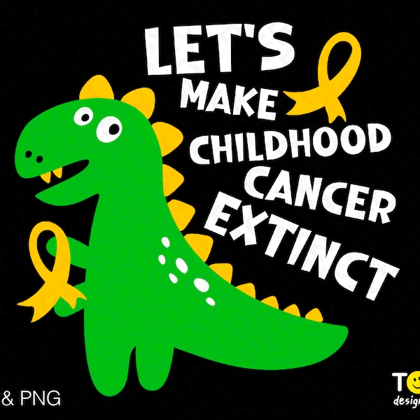 Let's Make Childhood Cancer Extinct Svg Png, Childhood Cancer Awareness Svg, Pediatric Cancer Digital Download Sublimation PNG & SVG Cricut