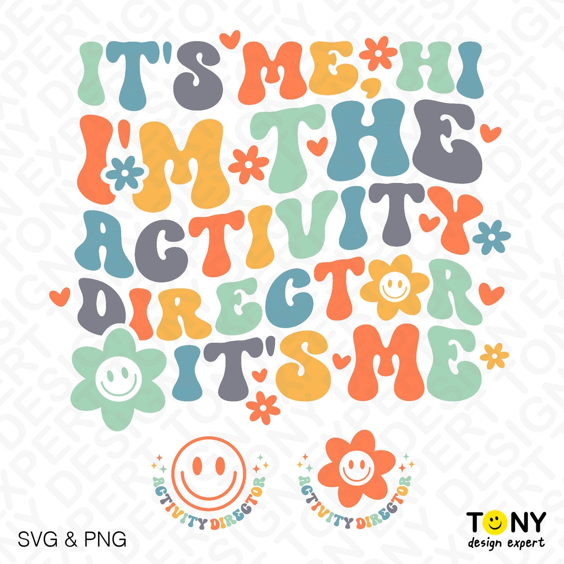It's Me Hi I'm the Activity Director It's Me Svg, Appreciation Gifts ...