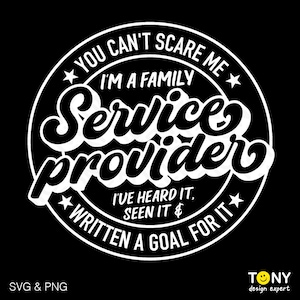 Familie dienstverlener Svg Png, kinderopvang, thuiskok, oppas, huishoudster cadeau idee digitale download sublimatie PNG en SVG Cricut