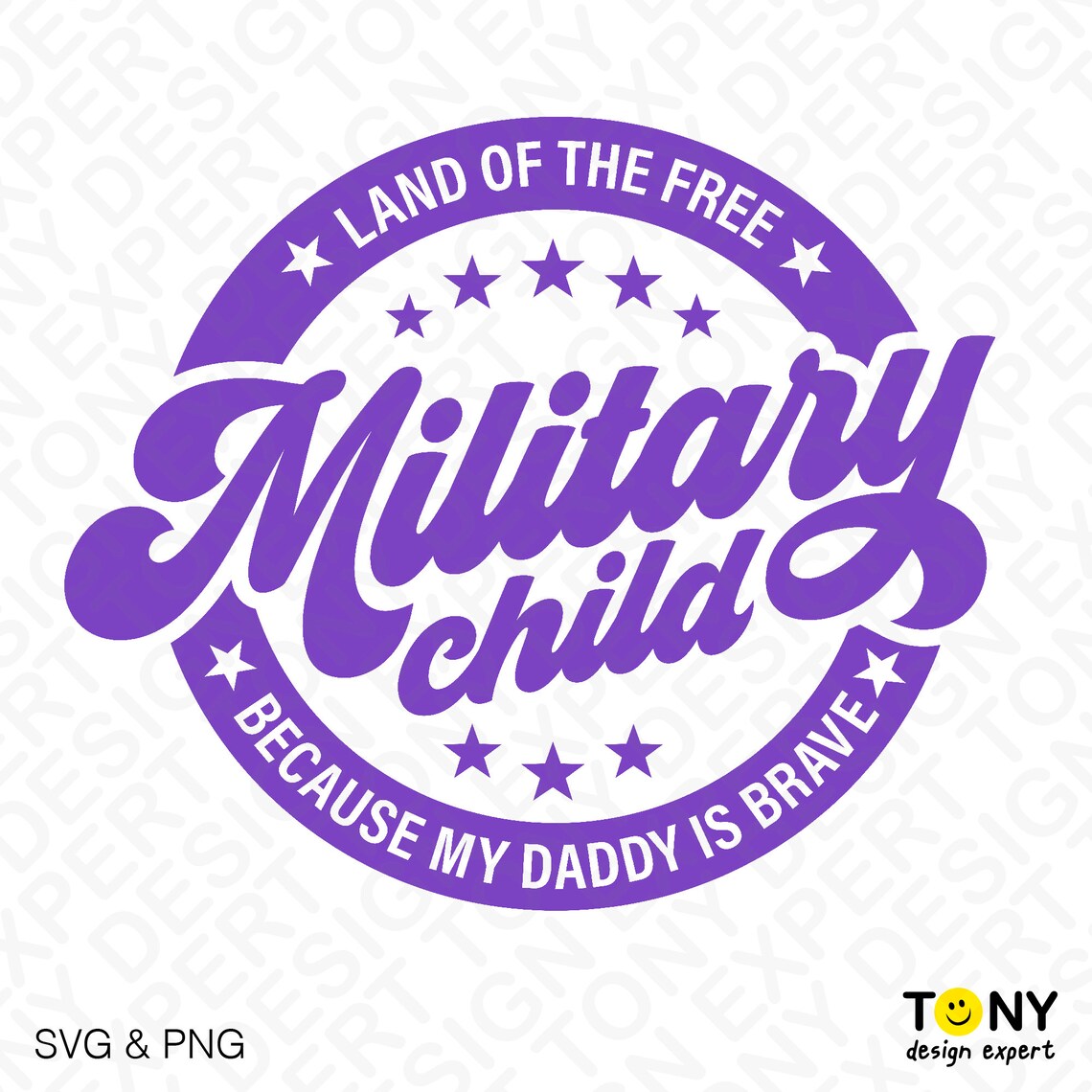 Land of the Free My Daddy is Brave Svg Png, Military Child Awareness ...