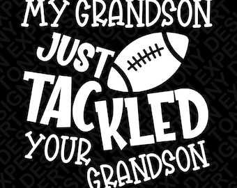 Mijn kleinzoon heeft zojuist uw kleinzoon Svg Png gevolgd, voetbal Svg, American Football Svg, Game Day Digitale Download Sublimatie PNG & SVG Cricut