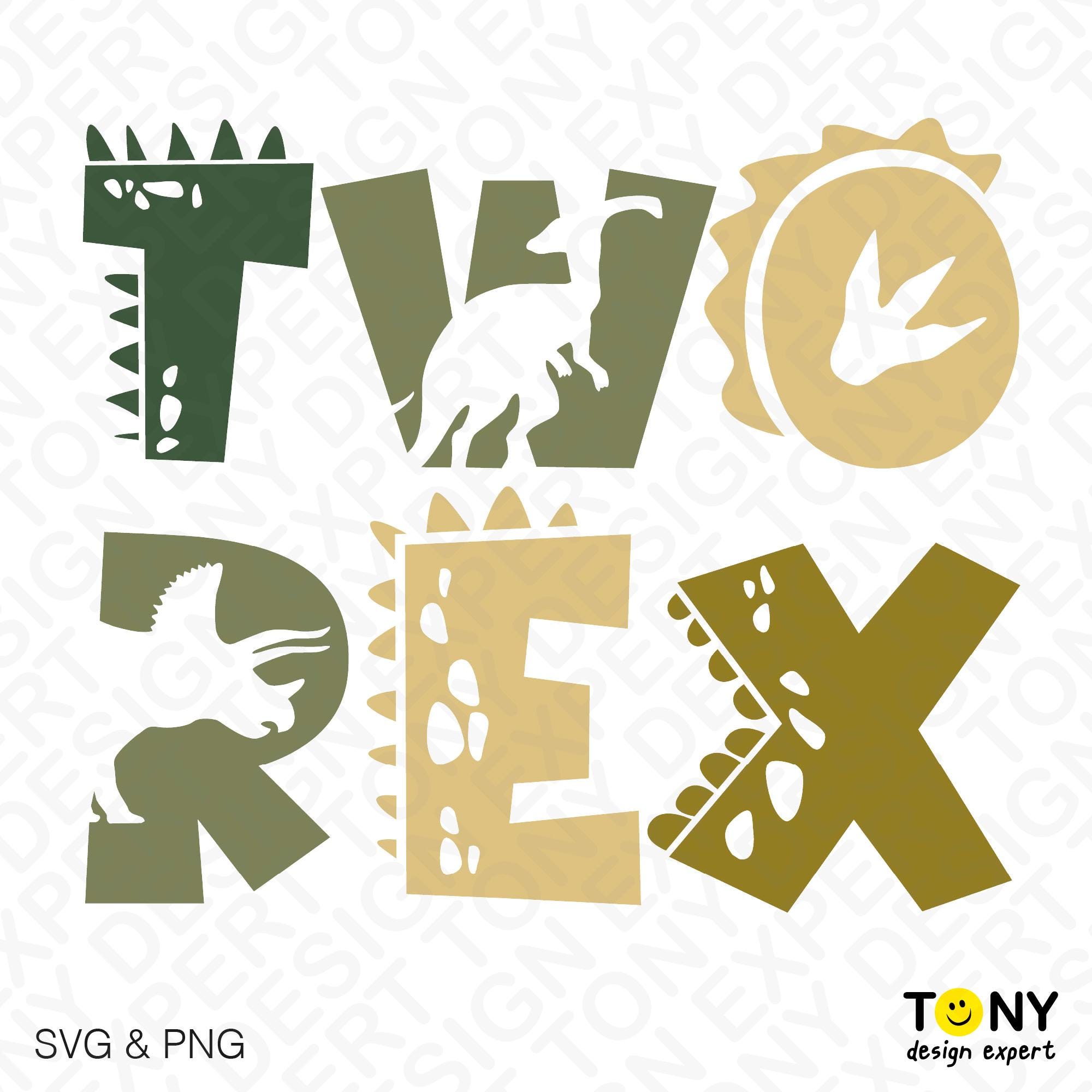 Two Rex Dinosaur Birthday SVG PNG: Funny 2rd Birthday T-rex Party ...