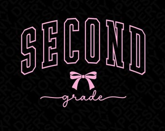 Diseño de camiseta con lazo para graduación de niña de segundo grado (descarga digital)