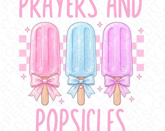 Oraciones y paletas heladas PNG: Diseño de camiseta para vacaciones de verano con temática cristiana (descarga digital)