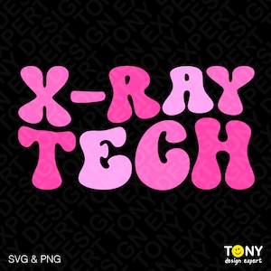 3 kleuren X-Ray Tech Svg Png, X-Ray Technoloog Svg, Xray Svg, Geschenken voor Radiologie Squad Digitale Download Sublimatie PNG & SVG Cricut