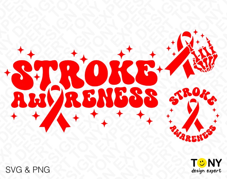Stroke Awareness Svg Png, in May We Wear Red Svg, Stroke Svg, Trendy ...