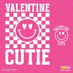 Valentine Cutie Svg Png, Cute Valentine Svg, grappig babymeisje Kid Valentijnsdag cadeau-idee, digitale download sublimatie PNG en SVG Cricut