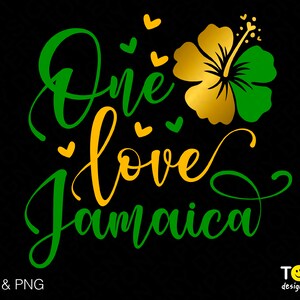 One Love Jamaica Svg Png, Jamaica Svg, Jamaican Vacation Svg, Rasta Svg, Peace Love Jamaica Descarga digital Sublimación PNG y SVG Cricut