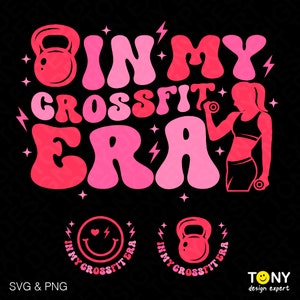 In My Crossfit Era Svg Png, Workouts Svg, Fitness Svg, Front Pocket Trendy Retro Groovy Wavy Digital Download Sublimation PNG & SVG Cricut