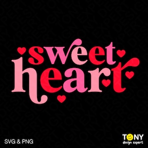 Paquete de 3 colores Sweet Heart Svg Png, Valentine Vibes Svg Png, Sweet Valentine Heart Gift Idea Descarga digital Sublimación PNG & SVG Cricut
