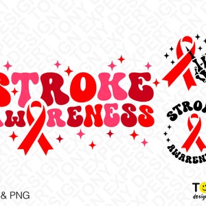 Stroke Awareness Svg Png, in May We Wear Red Svg, Stroke Svg, Trendy ...