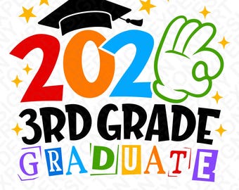 2026 3rd Grade Graduate SVG PNG : Third Grade Elementary School 