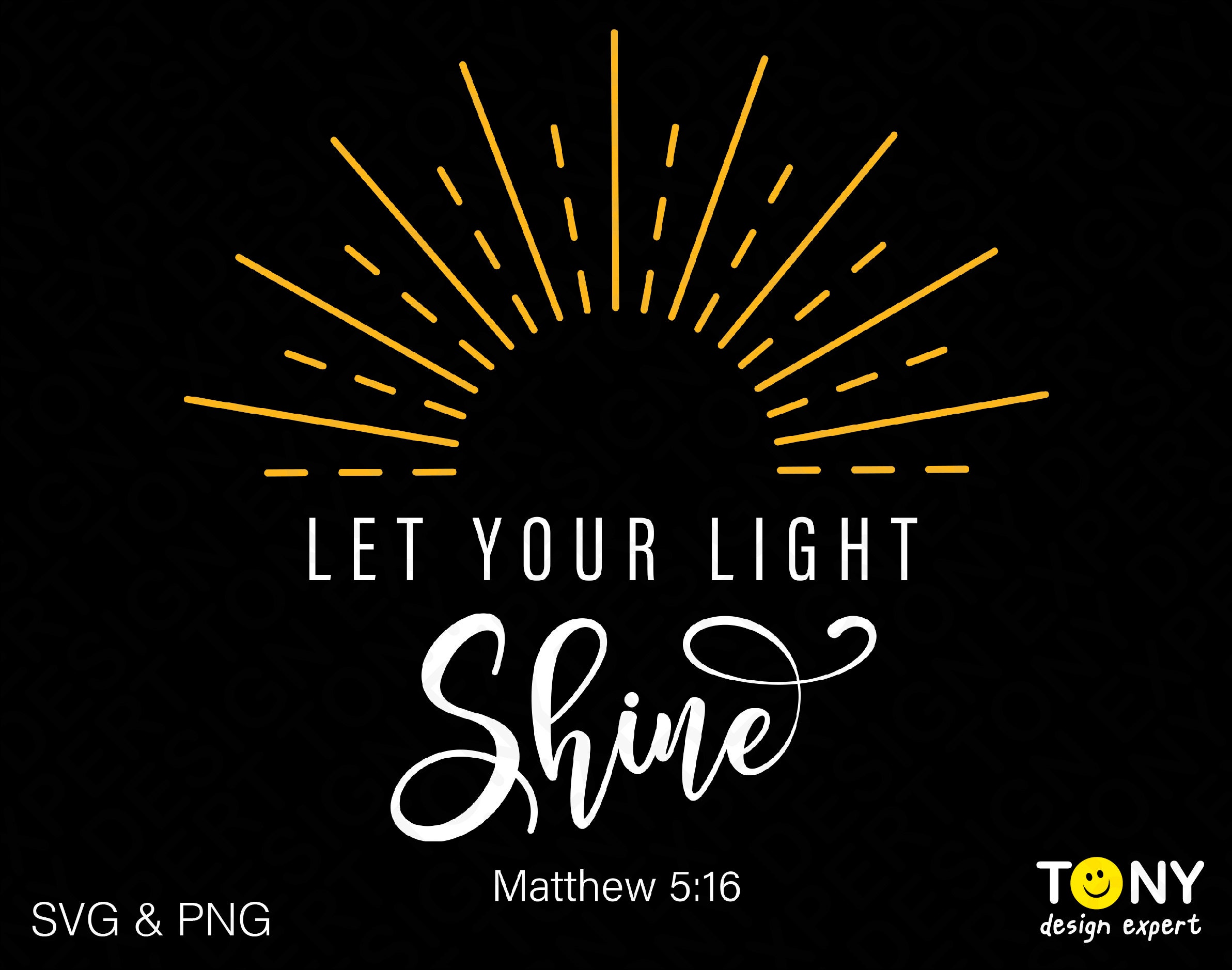 Let Your Light Shine Svg Png, Matthew 5:16 Svg, Christian Bible Verse ...