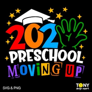 2025 Preescolar avanzando Svg Png, Graduación preescolar Svg, Idea divertida para regalo de fin de escuela, Descarga digital Sublimación PNG y SVG Cricut