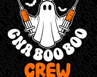 CNA Boo Boo Crew Svg Png, Cna Nurse Svg, Halloween Cna Nurse Svg, Spooky Nurse Svg, Nurse Svg, Digital Download Sublimation PNG & SVG Cricut