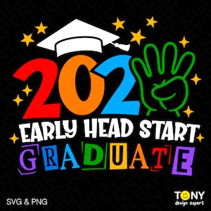 4 Farb-Bundle 2024 Früher Kopf-Start graduierte Svg Png, EHS graduate Geschenke svg, lustige Schule digitaler Download Sublimation PNG und SVG Cricut
