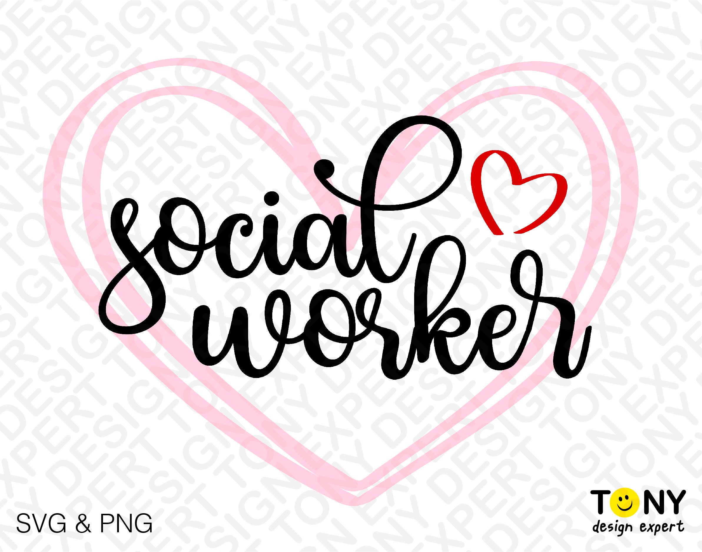 Social Worker Heart Graphic T-Shirt - Unisex Cotton Tee For Mental Health Professionals