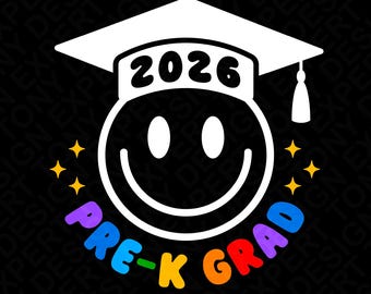 2026 Pre-k Grad Svg Png : Pre K Kids Graduation Celebration Design