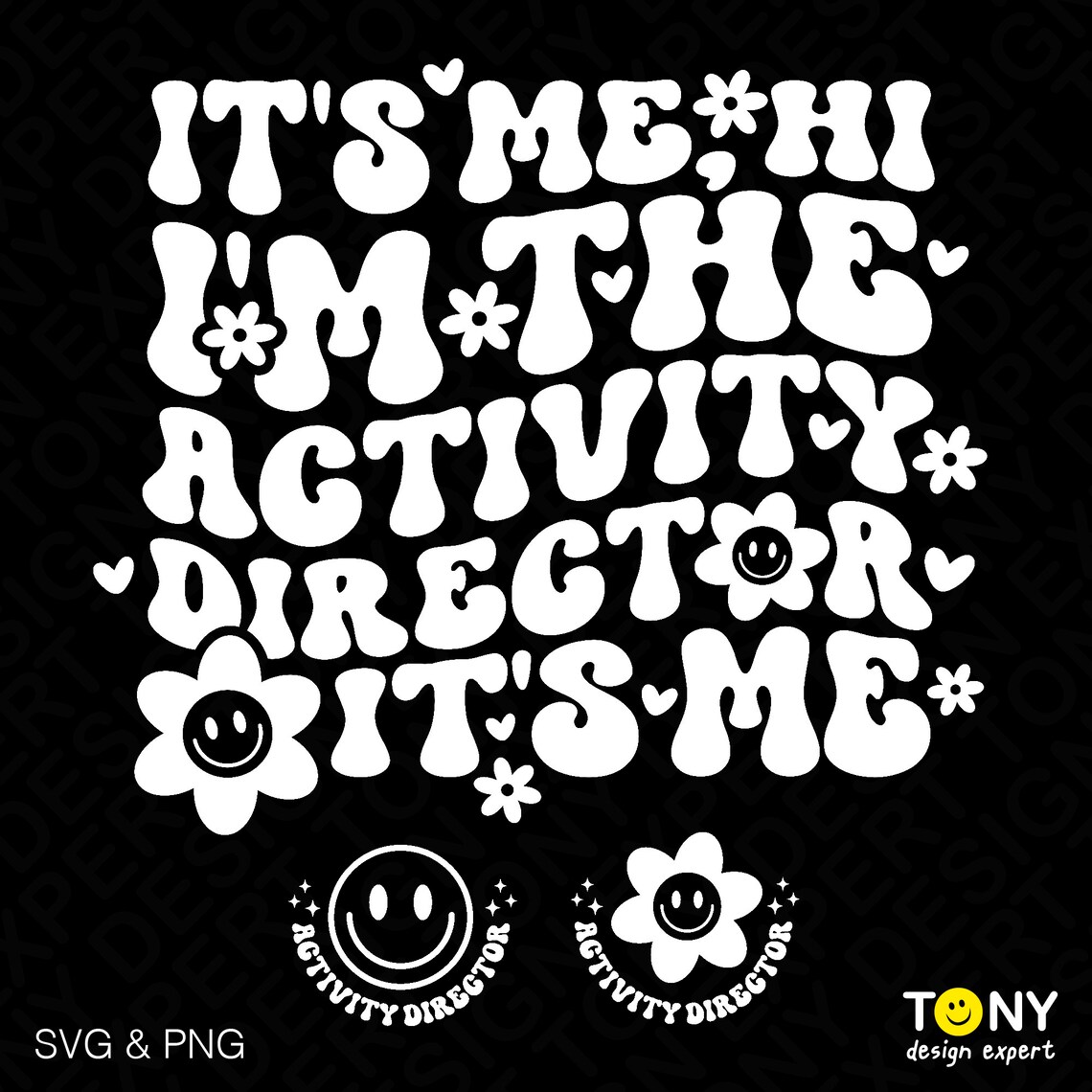 It's Me Hi I'm the Activity Director It's Me Svg, Appreciation Gifts ...