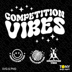Competition Vibes Svg Png, Competition Mode Svg, Cheer Svg, Front Pocket Trendy Retro Groovy Digital Download Sublimation PNG & SVG Cricut