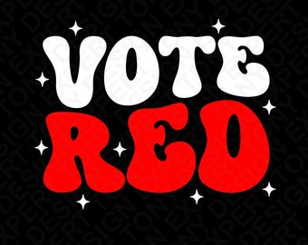 Vota Rojo Svg Png: Divertido diseño de camiseta política roja para elecciones (Descarga digital)