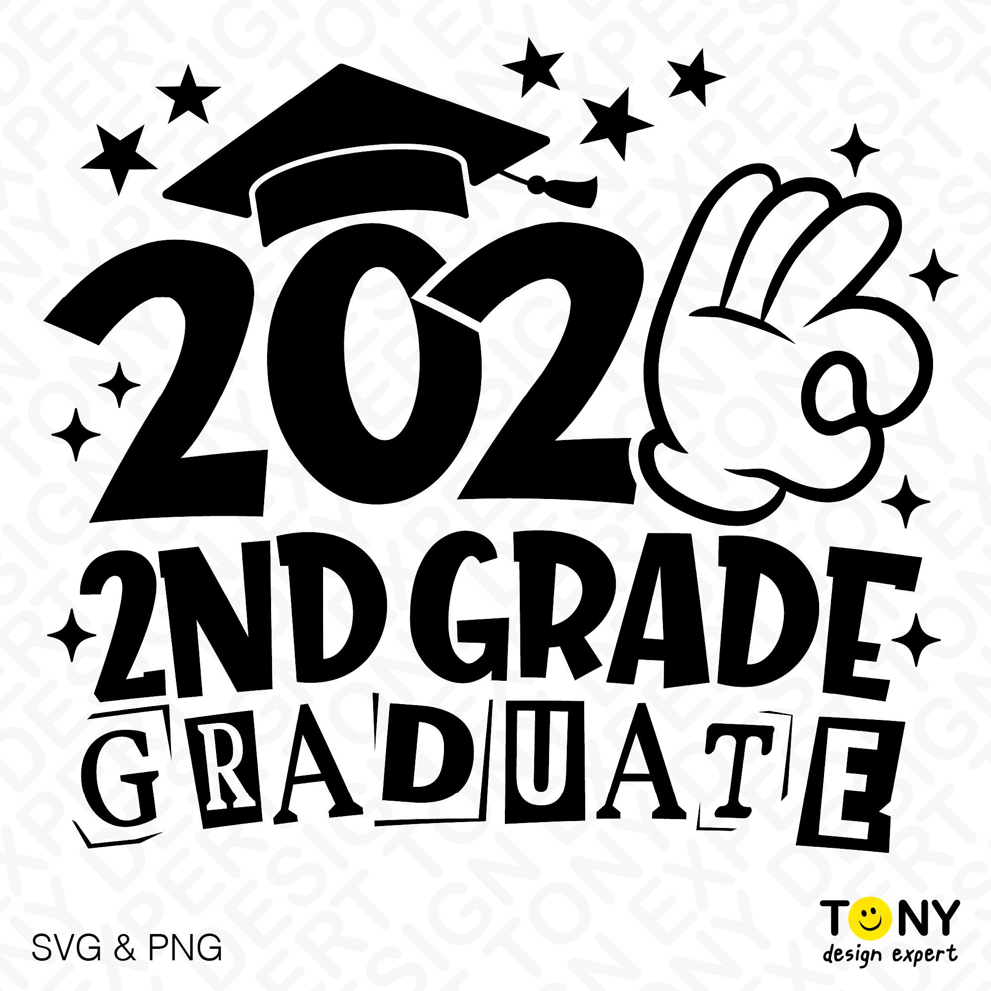 2026 2nd Grade Graduate SVG PNG : Second Grade Elementary School ...
