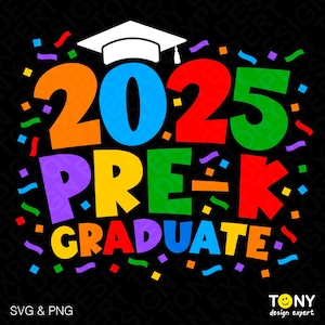 2025 Png Svg diplômé préscolaire, Svg diplômé pré-maternelle, idée cadeau drôle de fin d'école, téléchargement numérique sublimation PNG & SVG Cricut
