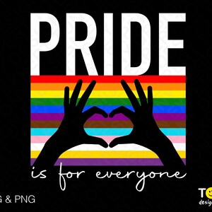 O Orgulho é Para Todos Svg Png, Bandeira Do Orgulho Do Arco-Íris Svg, Igualdade Svg, Lgbt, Lgbtq, Mês Do Orgulho Digital Download Sublimação PNG e SVG Cricut