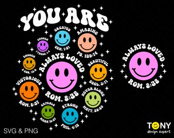 You Are Svg Png, Bible Verse Svg, Self Love Svg, Christian Svg, Positive Affirmation Svg, Digital Download Sublimation PNG & SVG Cricut