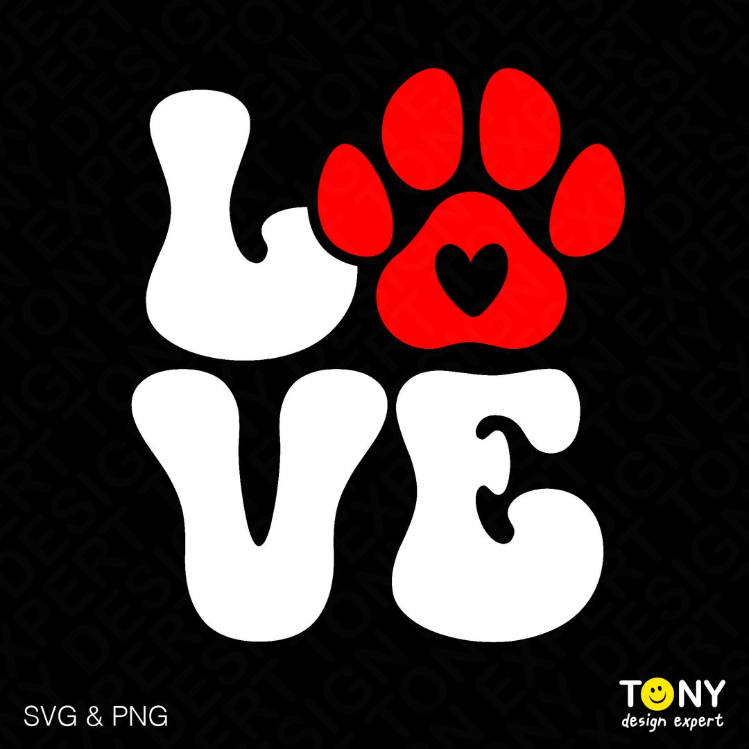 Love Dog Paw Svg Png, Dog Paw Print Svg, Dog Mom Svg, Fur Mama Svg, Pet ...