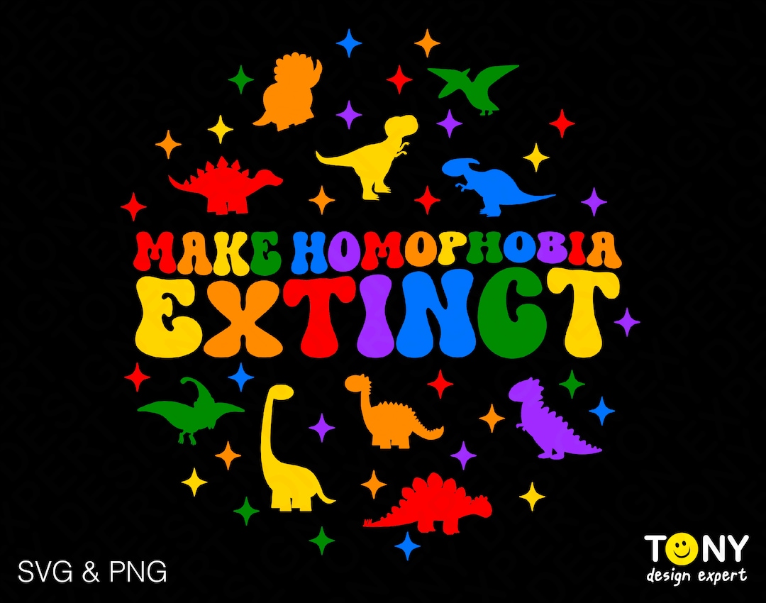 Make Homophobia Extinct Svg Png, Lgbt Svg, Lgbtq Svg, Lgbt Pride Svg