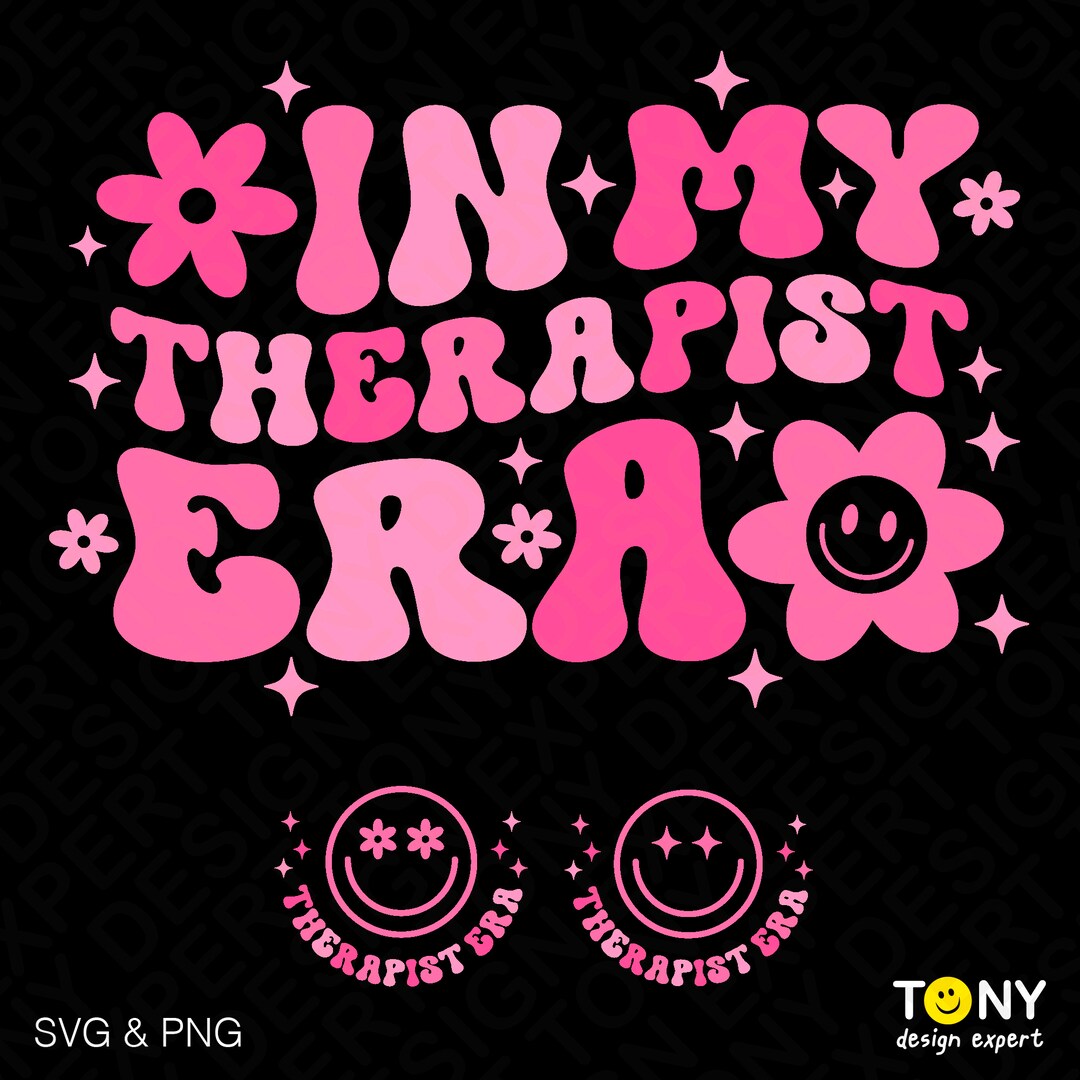 In My Therapist Era Svg Png, Funny Therapist Gift Idea, Front Pocket ...