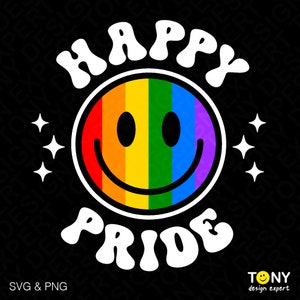 Orgulho Feliz Svg Png, Arco-Íris Engraçado Svg, Lgbtq Svg, Lgbt Svg, Orgulho Gay Svg, Presente do Mês do Orgulho Download Digital Sublimação PNG e SVG Cricut