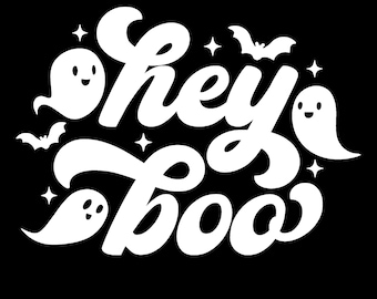 Hey Boo Svg Png, Lindos Fantasmas Halloween Svg, Fantasma Svg, Boo Boo Crew Svg, Fantasma Halloween Svg, Descarga Digital Sublimación PNG y SVG Cricut