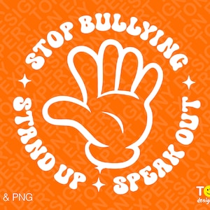 Stop pesten Svg Png, Stand Up Svg, Einde Pesten Svg, Trendy Pesten Preventie, Digitale Download Sublimatie PNG & SVG Cricut