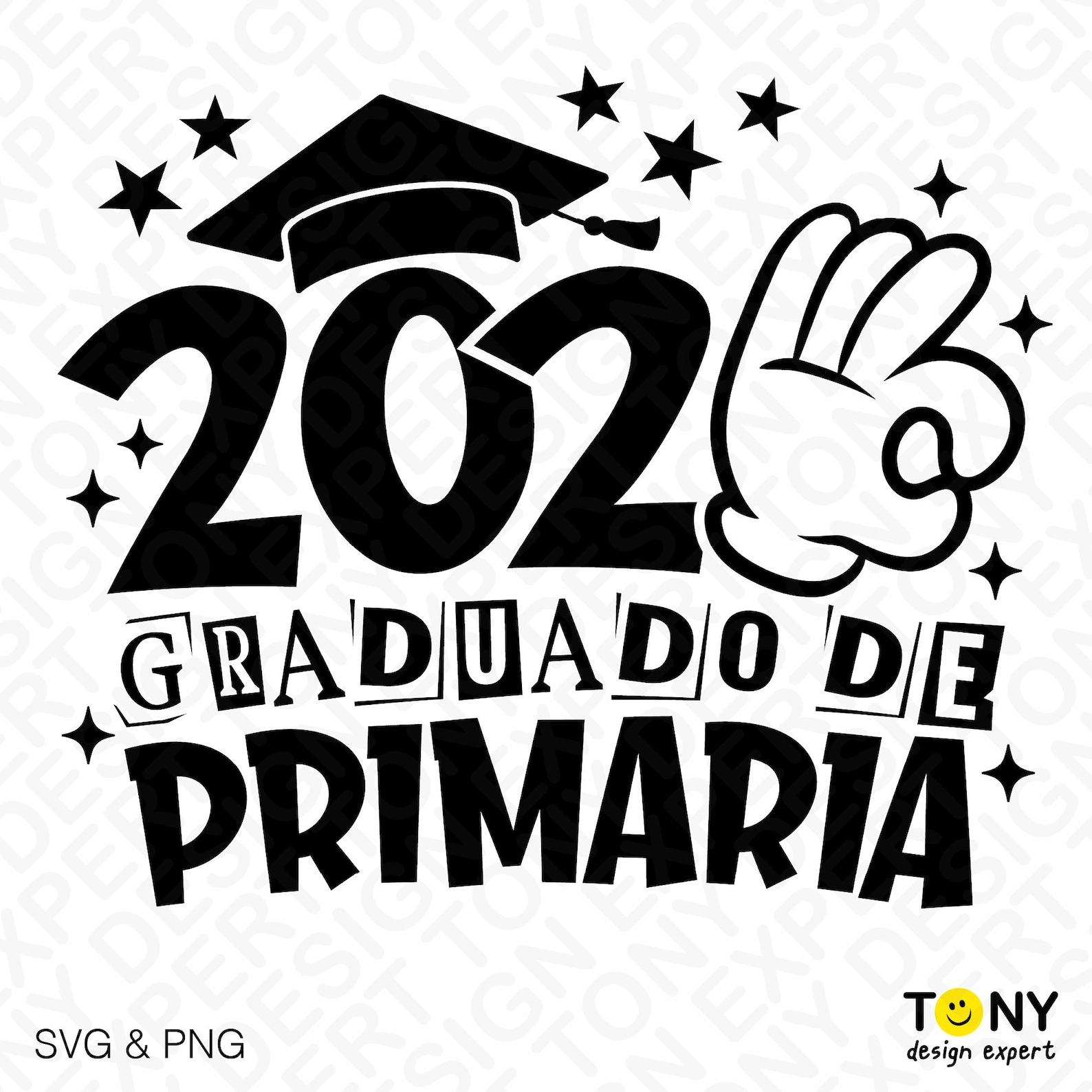 Graduado de Primaria 2026 SVG PNG: Diseño divertido de graduación de