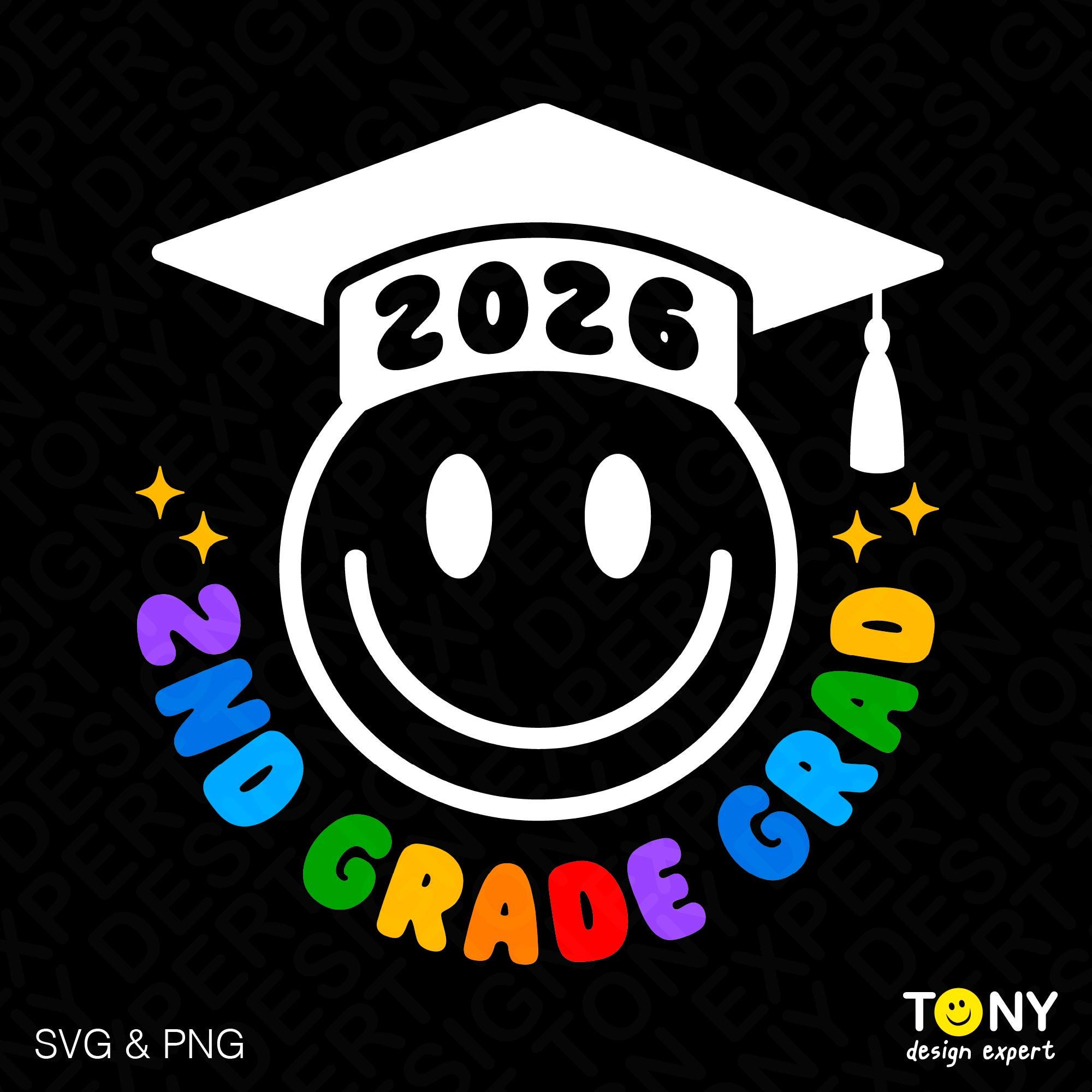 2026 2nd Grade Grad Svg Png : Second Grade Kids Graduation Celebration ...