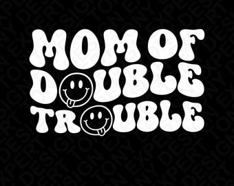 Mamá de gemelos SVG PNG: Día de la Madre, diseño a juego para mamás de gemelos (descarga digital)