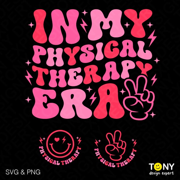 In My Physical Therapy Era Svg Png, Physical Therapist Svg, Front Pocket Trendy Retro Groovy Digital Download Sublimation PNG & SVG Cricut