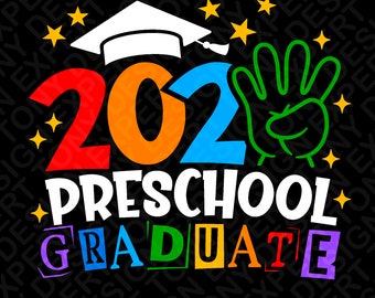 4 kleurenbundel 2024 Preschool Graduate Svg Png, Pre-K Graduate Svg, Funny End of School Svg Digitale Download Sublimatie PNG & SVG Cricut