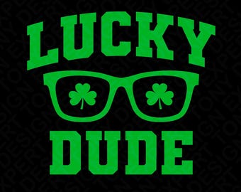 Lucky Dude Svg Png, Lucky Boy Svg, Dzień Świętego Patryka Svg, Zabawny fajny pomysł na prezent dla dziecka na Dzień Świętego Patryka, Cyfrowe pobieranie sublimacji PNG i SVG Cricut