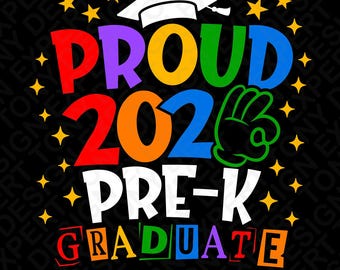 Proud 2026 Pre-K Graduate Svg Png : Preschool Graduation Shirt Family Matching Design (Digital Download)