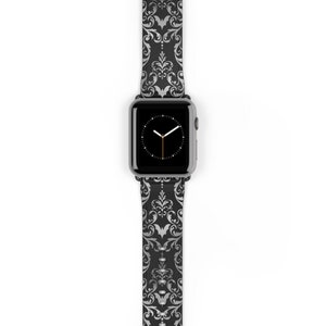 Gothic Apple Watch Band Damask Halloween Bats Witchy Victorian Gothic Accessories Apple Watch Band Dark Fashion Gothic Fashion Goth Gifts image 2