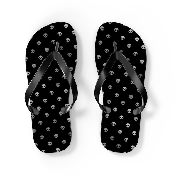crystal skull flip flops