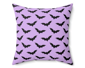 Cojín gótico con murciélagos góticos, cojín gótico, decoración gótica para dormitorio, decoración gótica para el hogar, cojín decorativo de Halloween, regalo para amantes de los murciélagos ocultistas, brujería