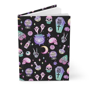 Halloween Journal Witchy Skull Ghost Gothic Book Gothic Journal Skull Notebook Hardcover Journal Dream Journal Witches Brew Grimoire