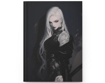 Anime Journal Anime Art Journal Anime Girl Notebook Manga Dream Journal Anime Waifu Journal Gothic Journal Ninja Girl Goth Gifts Anime Gifts