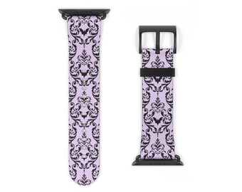 Gothic Apple Watch Band Damask Halloween Bats Witchy Victorian Gothic Accessories Apple Watch Band Dark Fashion Goth Gifts Goth Fashion