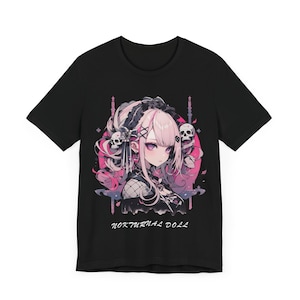 Anime Tee Anime Girl Anime tshirt Waifu t-shirt Anime Art Tee Anime t-shirt manga tshirt Kawaii Tee egirl clothes goth gifts anime gifts